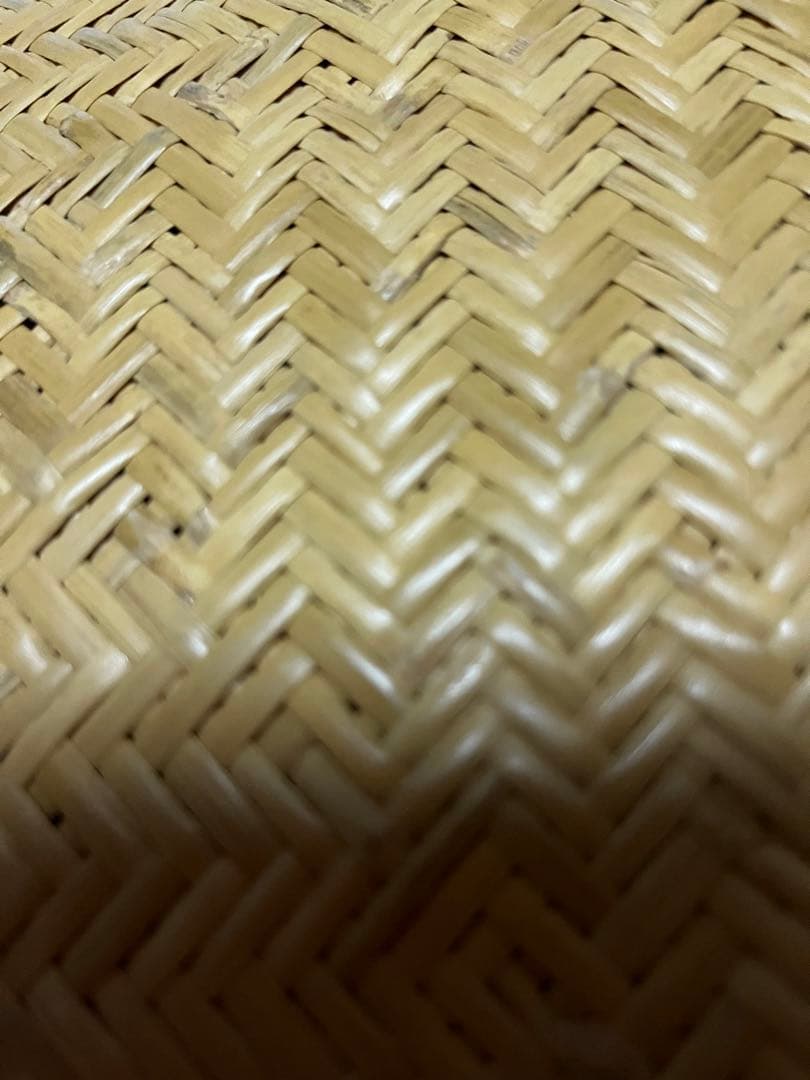 ヴィンテージ　竹行李ボックス　こうり　竹籠　網代　白竹　竹細工　竹工芸　小物入れ