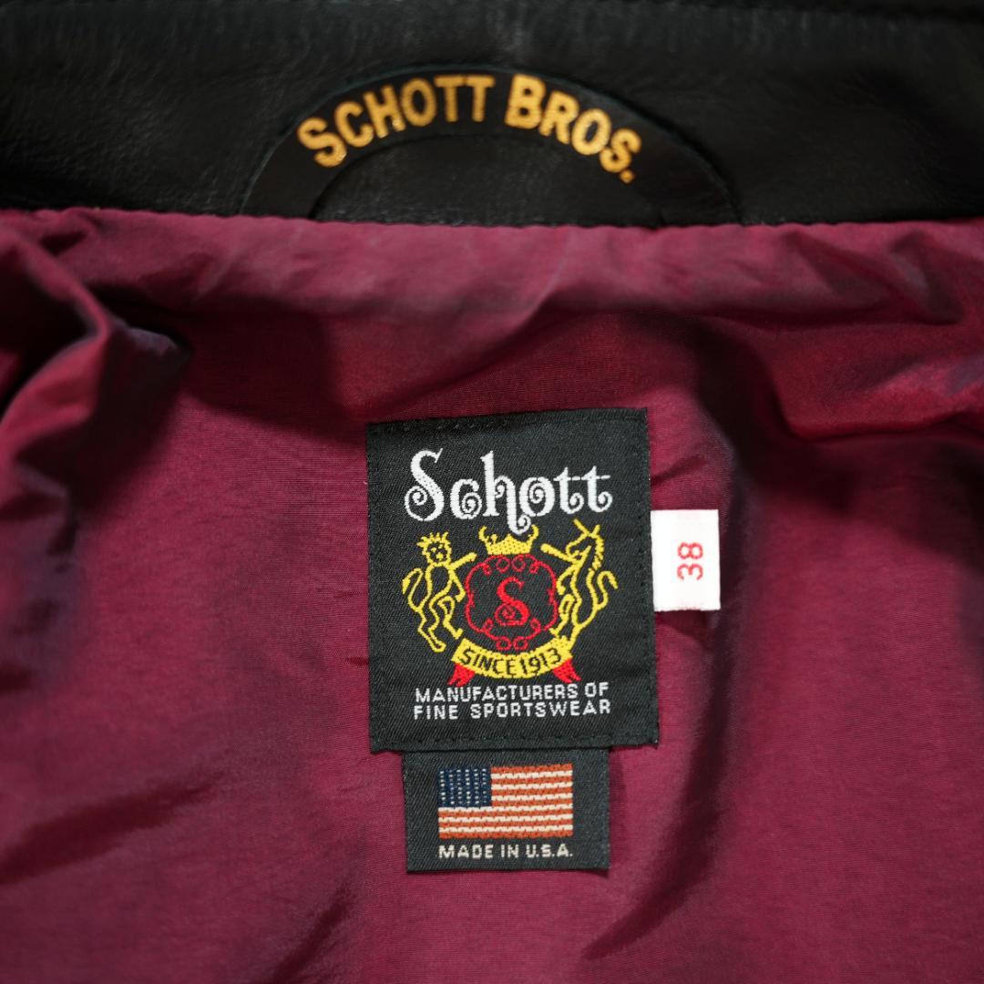 【美品】Schott　ショット　641XX　レザージャケット　38サイズ