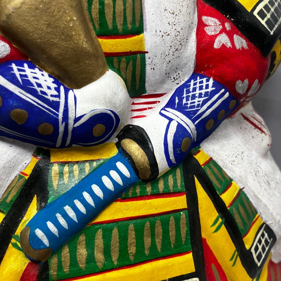 【昭和31年作】 郷土玩具 土人形 天神様 菅原道真公 縁起物 学問 合格祈願