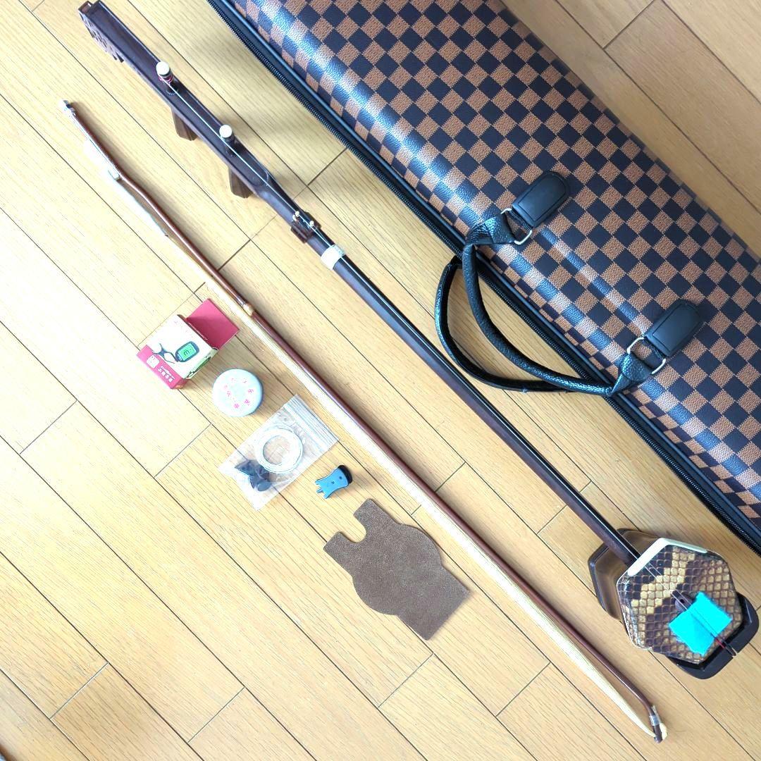 胡涵柔製作 明清老紅木 未使用 回紋頭二胡6