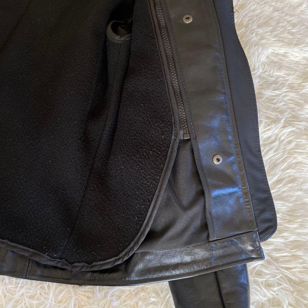 【美品】バンソン　タイプB ライナー付　シングルライダース　34 ブラック