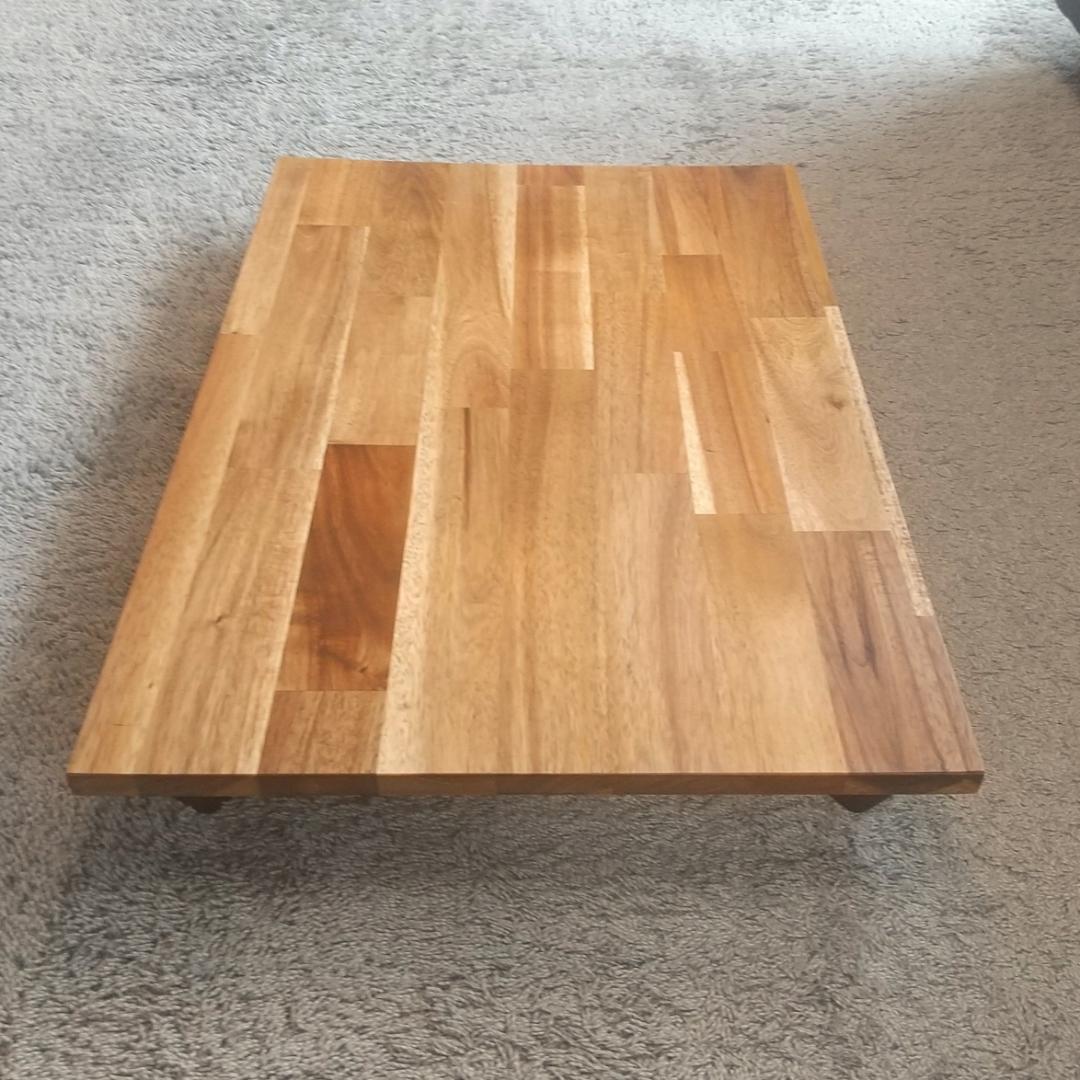 【600mm×400mm】アカシア無垢集成材 折りたたみローテーブル