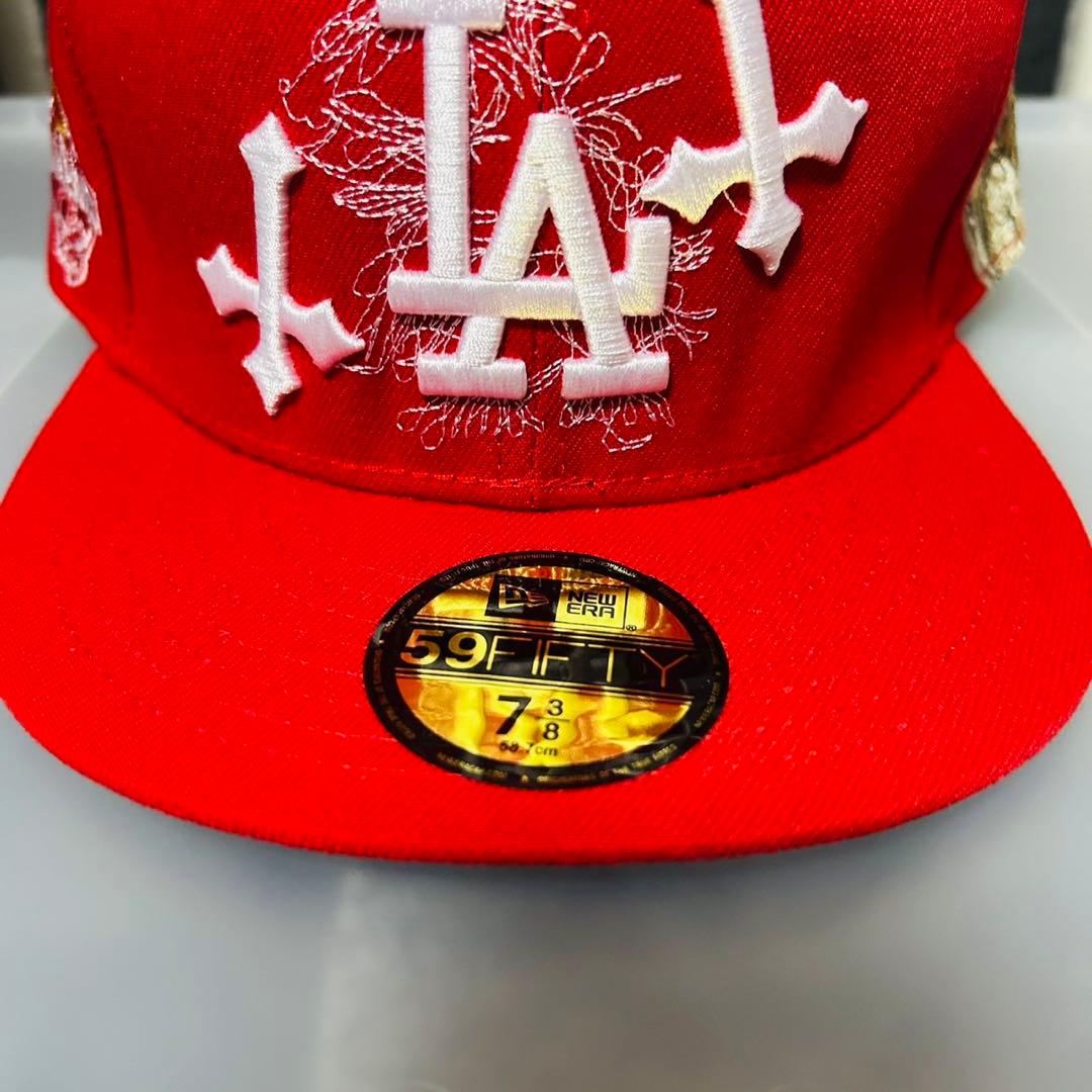 プ*オ様 新品未使用 ニューエラ ドジャース 赤キャップ 59FIFTY 58.