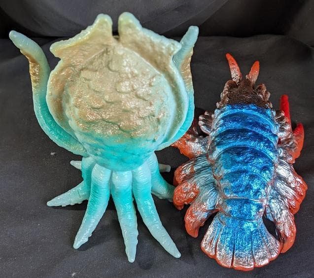 ゲゾラ・ガニメ「決戦！南海の大怪獣」（ブルマァク復刻）ソフビ２体セット