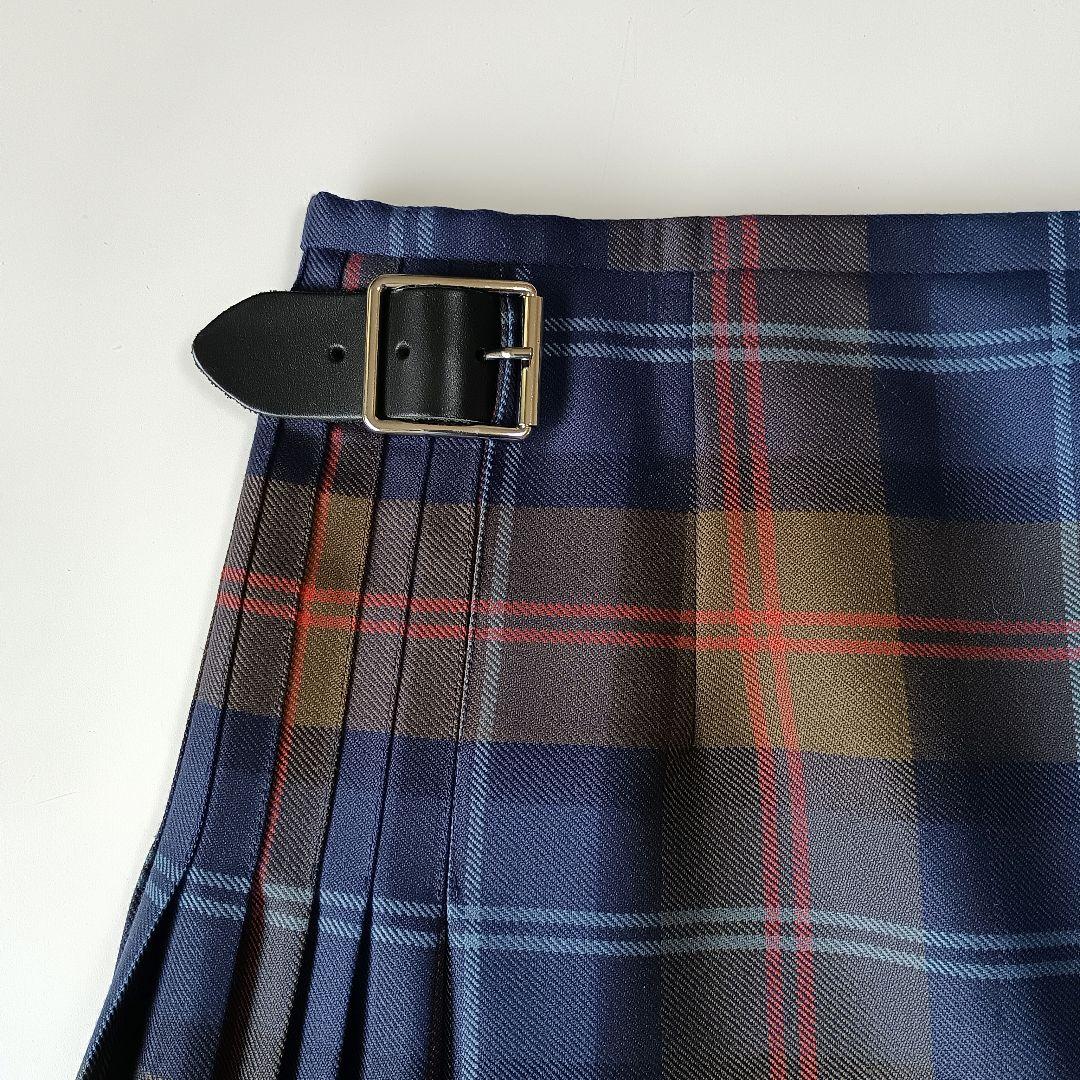 美品　オニールオブダブリン×ロイスクレヨン　チェック　ひざ丈巻きスカート