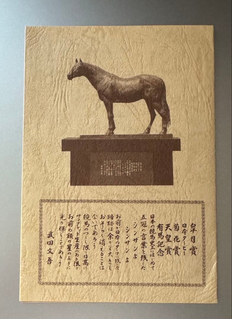 【激レア】関係者のみ配布シンザンのメモリアルTカード