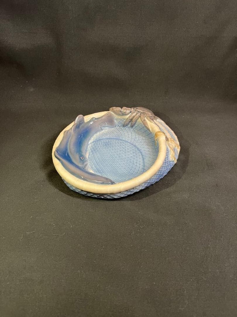 ★訳あり特価 魚篭の魚とカニ ビングオーグレンダール 皿 ロイヤルコペンハーゲン