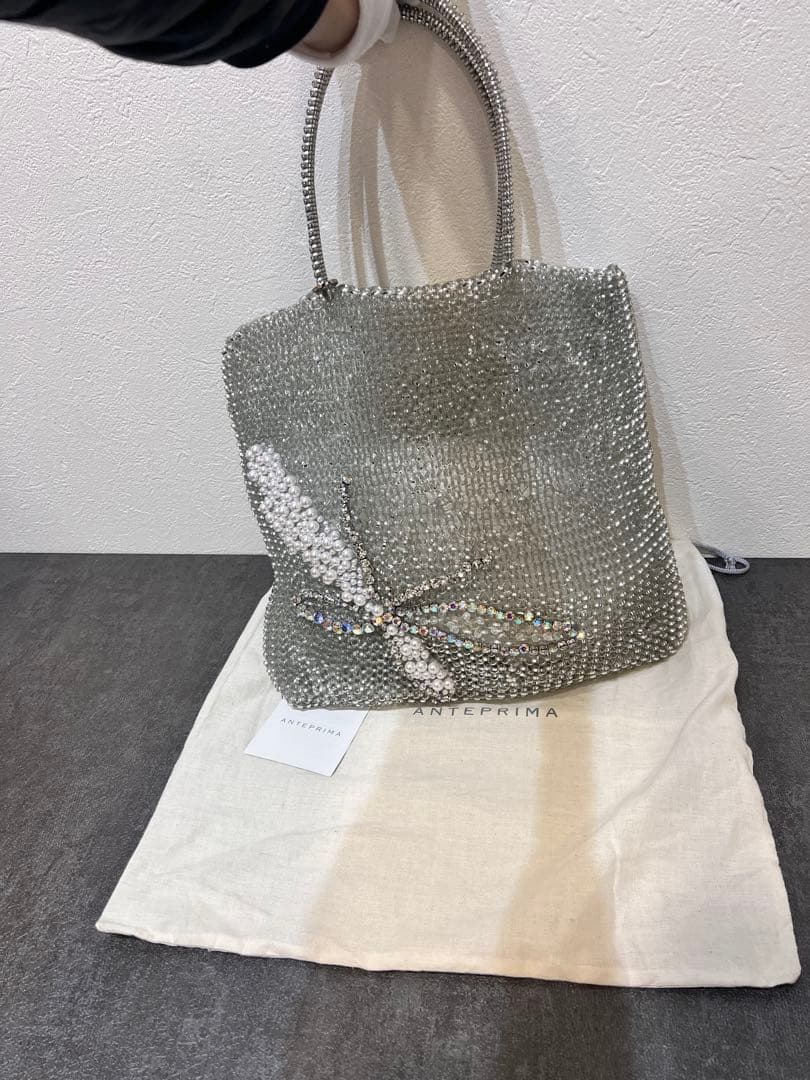 アンテプリマ ワイヤー パーティーバッグ パール バタフライ 美品