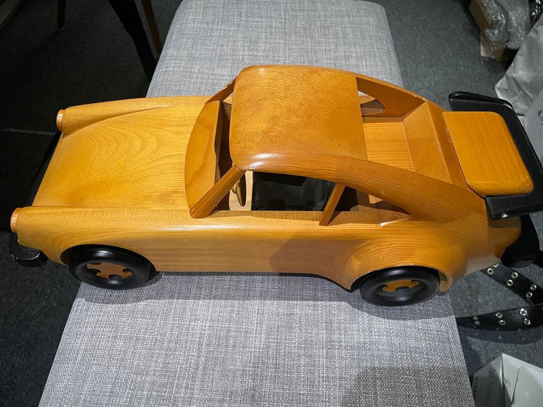 【希少】木製　スポーツカー アンティーク　約50cm