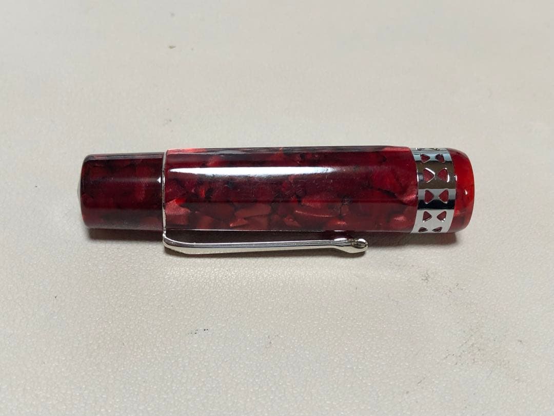 BEXLEY 赤 万年筆 専用ケース付き