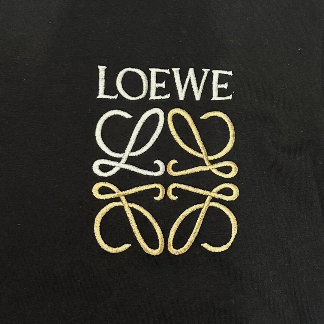 LOEWE ロゴ刺繍 ブラック Tシャツ