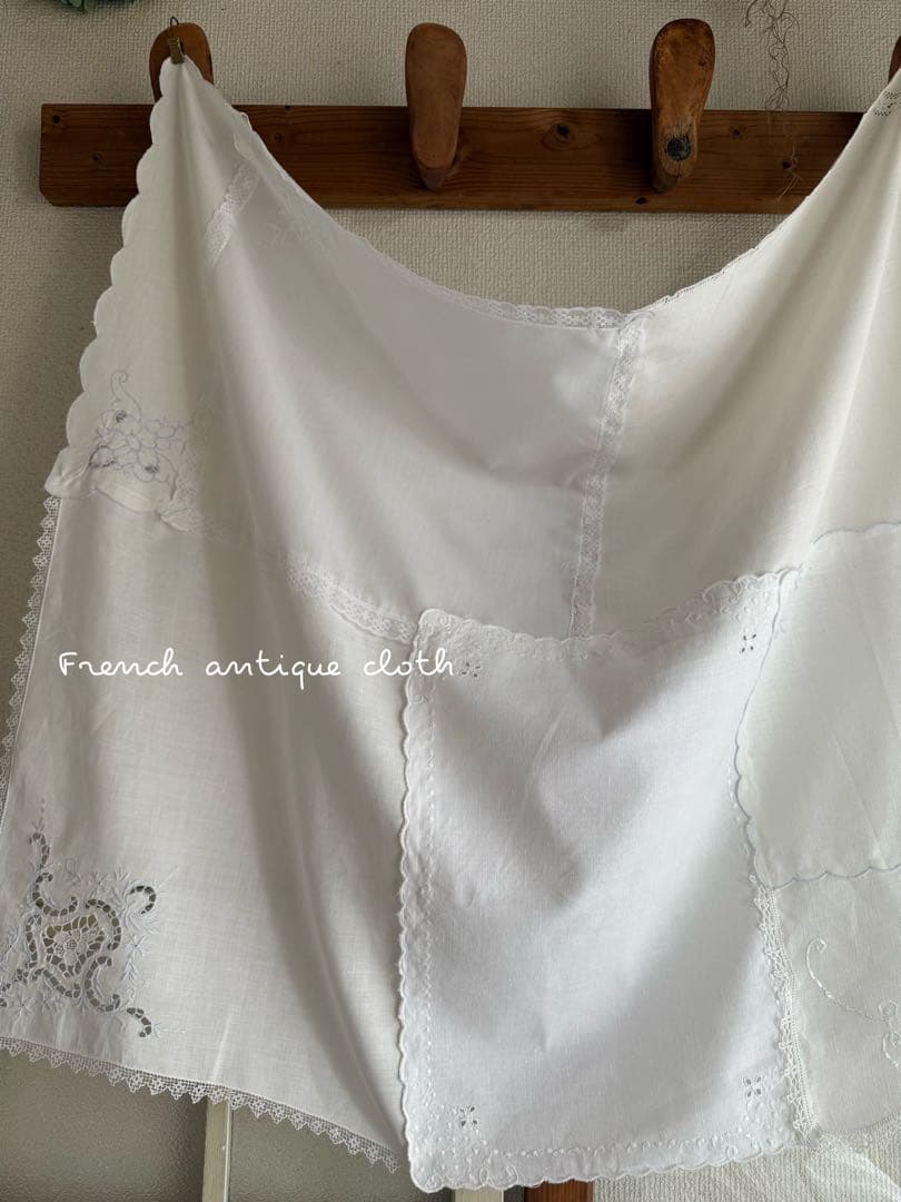 SALE❣️フランスアンティーク花柄刺繍レースクロスカーテンஐ⑥