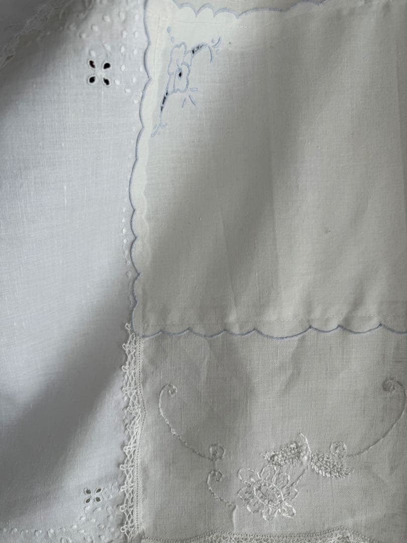 SALE❣️フランスアンティーク花柄刺繍レースクロスカーテンஐ⑥