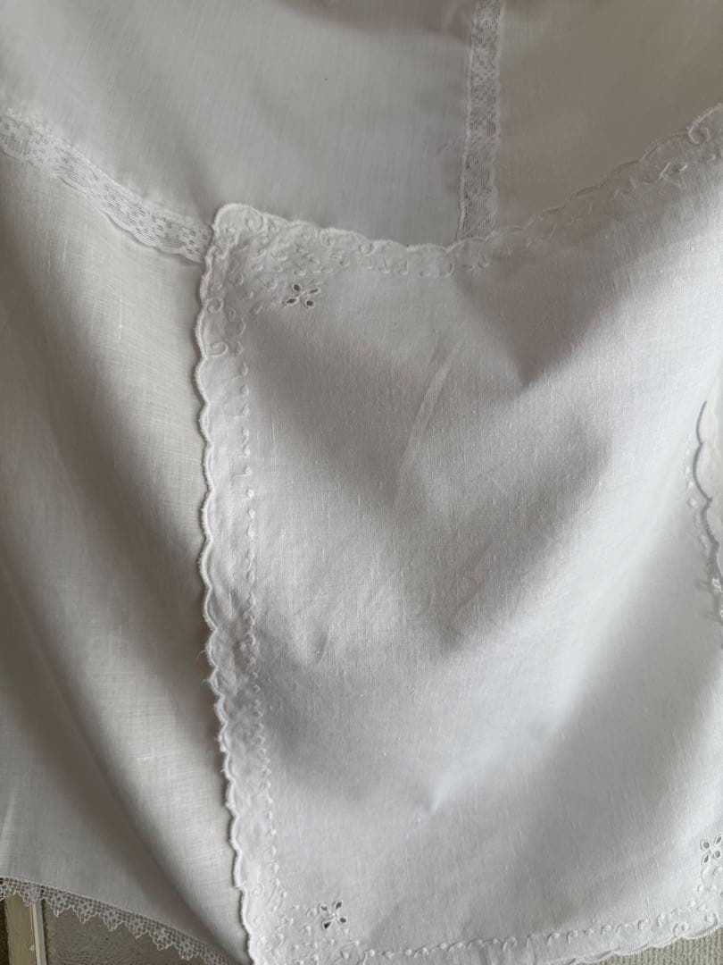 SALE❣️フランスアンティーク花柄刺繍レースクロスカーテンஐ⑥