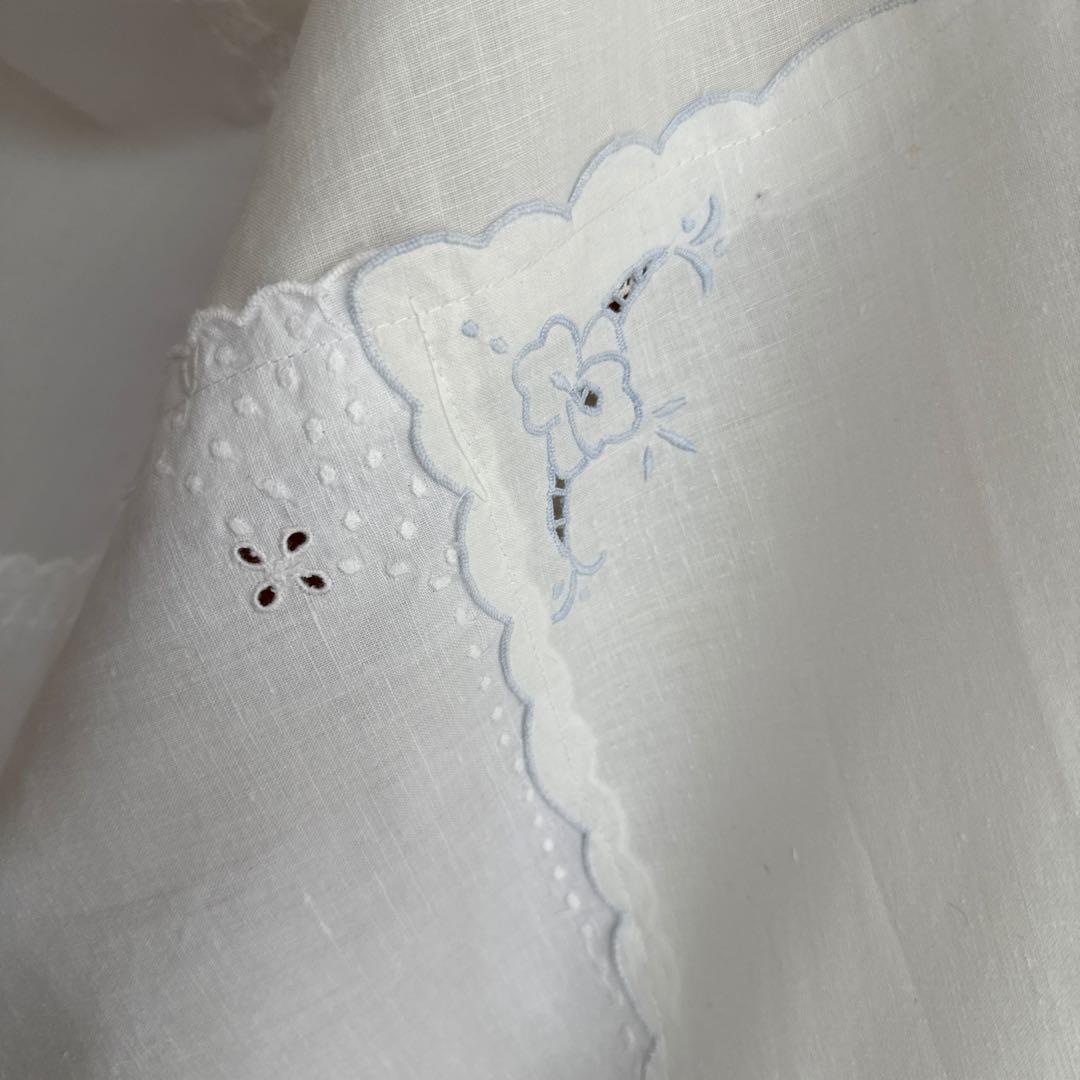 SALE❣️フランスアンティーク花柄刺繍レースクロスカーテンஐ⑥