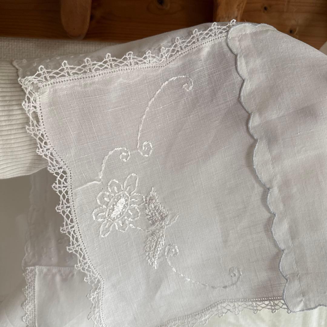 SALE❣️フランスアンティーク花柄刺繍レースクロスカーテンஐ⑥