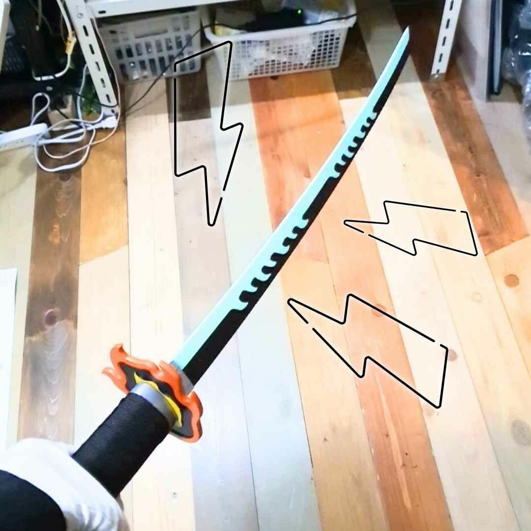 炭次郎　日輪刀　コスプレ　金属　刀　剣　鍔煉獄　国内100㎝ 【残3】