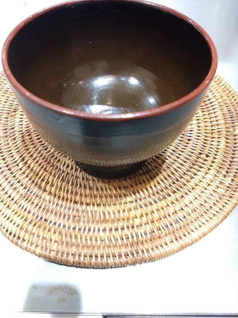 漆椀　角偉三郎　合鹿椀　共布、共箱付き　五ツ星