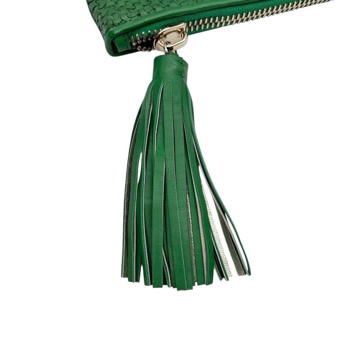 良品◎ アニヤハインドマーチ 斜めがけ可 ショルダーバッグ レザー グリーン