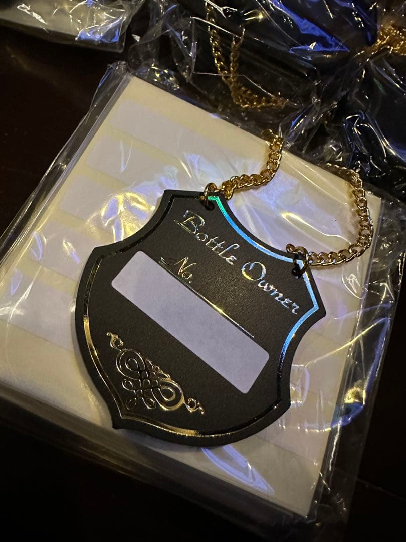 ボトルキープタグ　イカリ型　54個 貼り替えシール付き