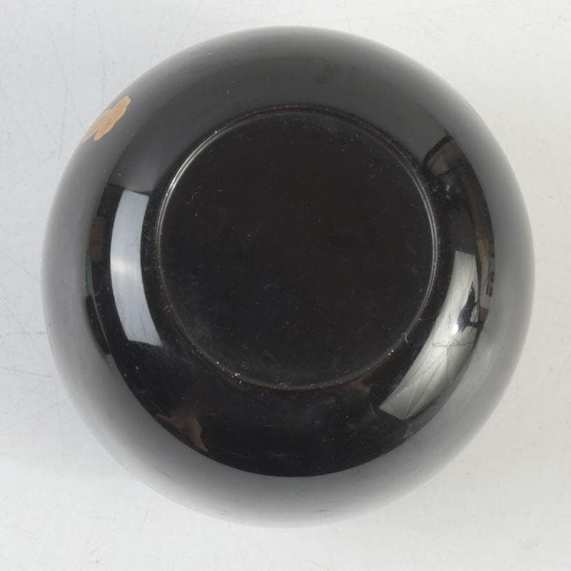 茶道具　加賀蒔絵師　志田伯峰作　鼓蒔絵　中棗　共箱　V　9519