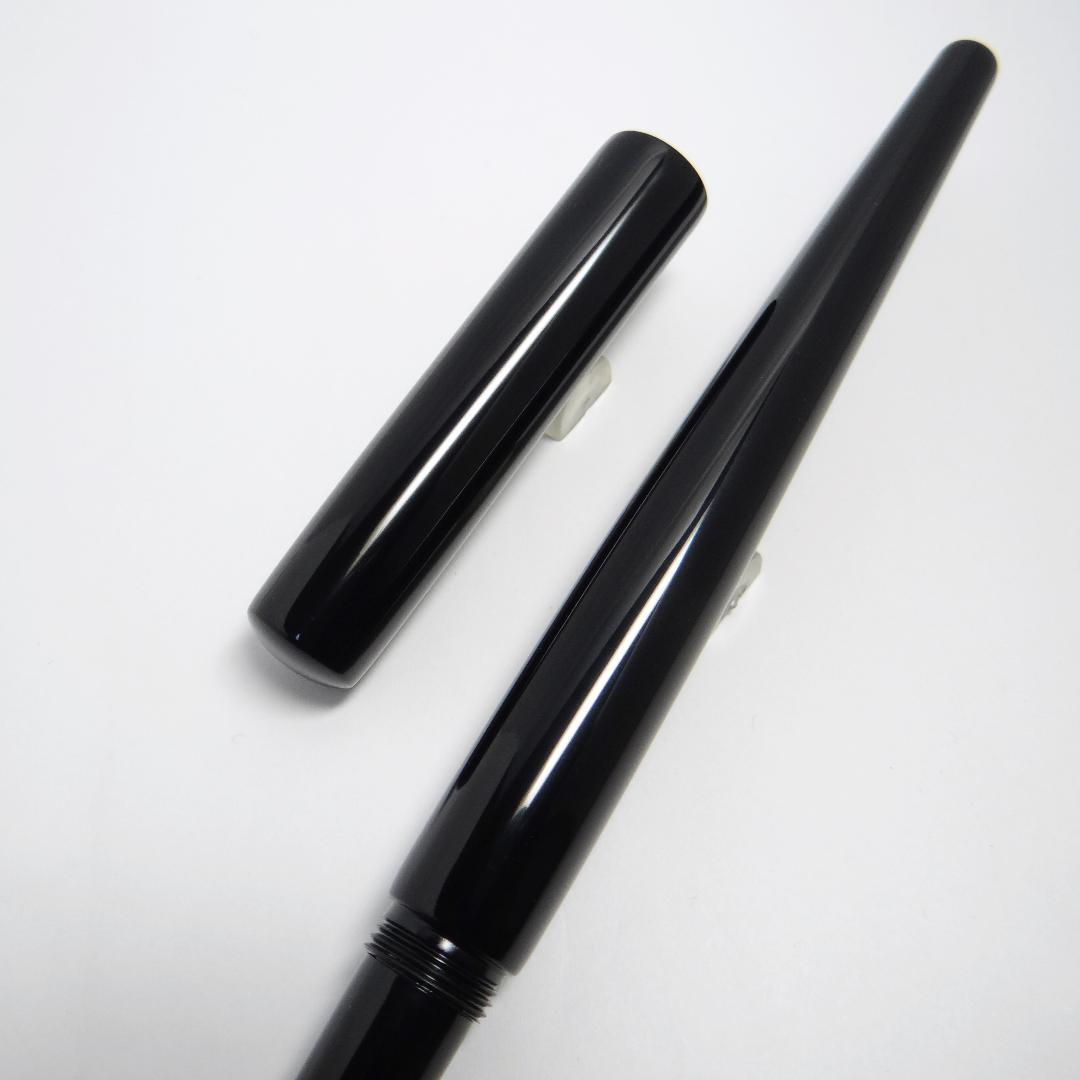 【希少・超ロング】中屋万年筆 デスクペン 黒呂色 Nakaya Deskpen