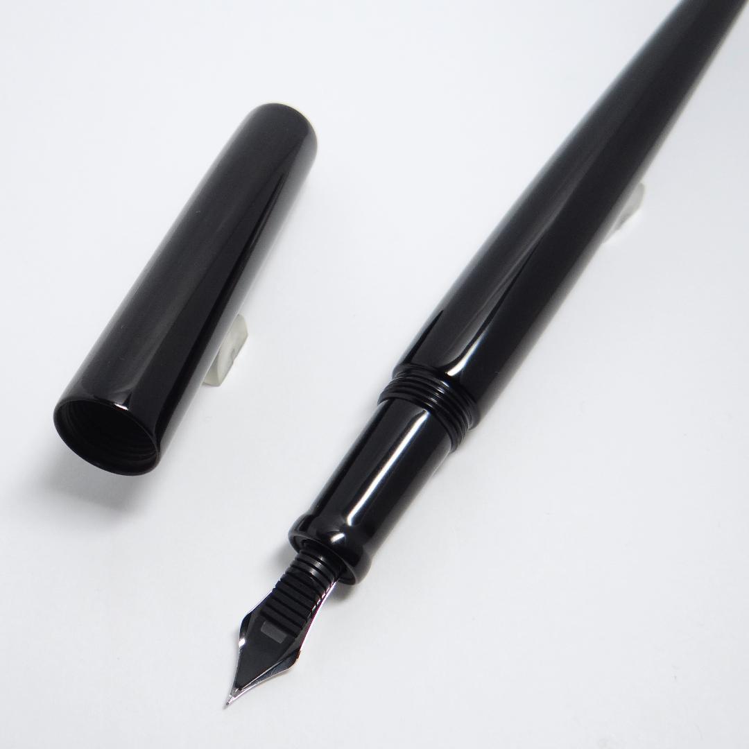 【希少・超ロング】中屋万年筆 デスクペン 黒呂色 Nakaya Deskpen