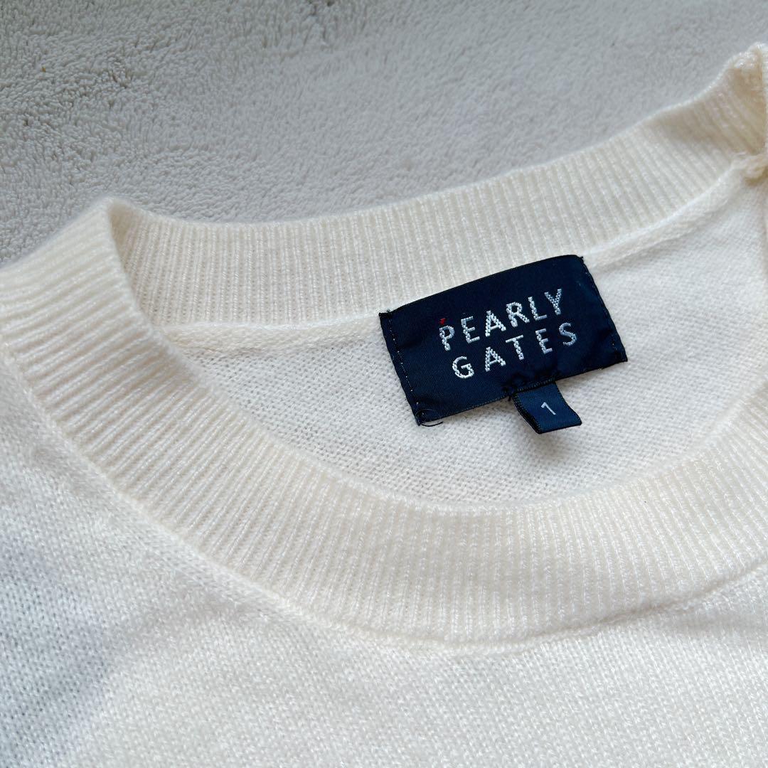 美品 カシミア100% パーリーゲイツ セーター サイズ1 白 レディース