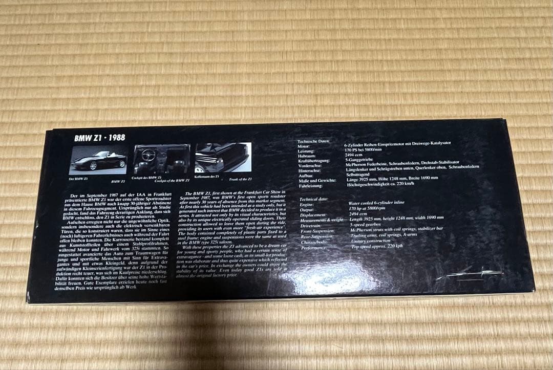 PONミニチャンプス BMW Z1 1988 ブラック autoart
