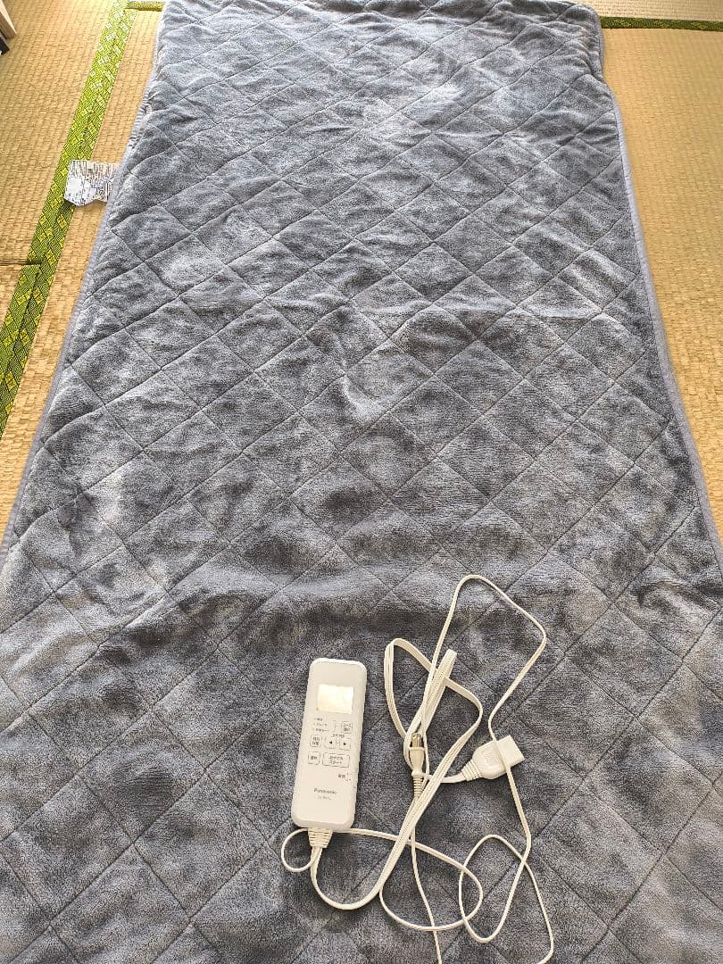 Panasonic 電気毛布 グレー 温度調節機能付き