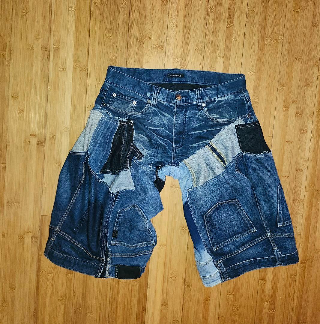 リメイクデニム　バルーンハーフパンツ