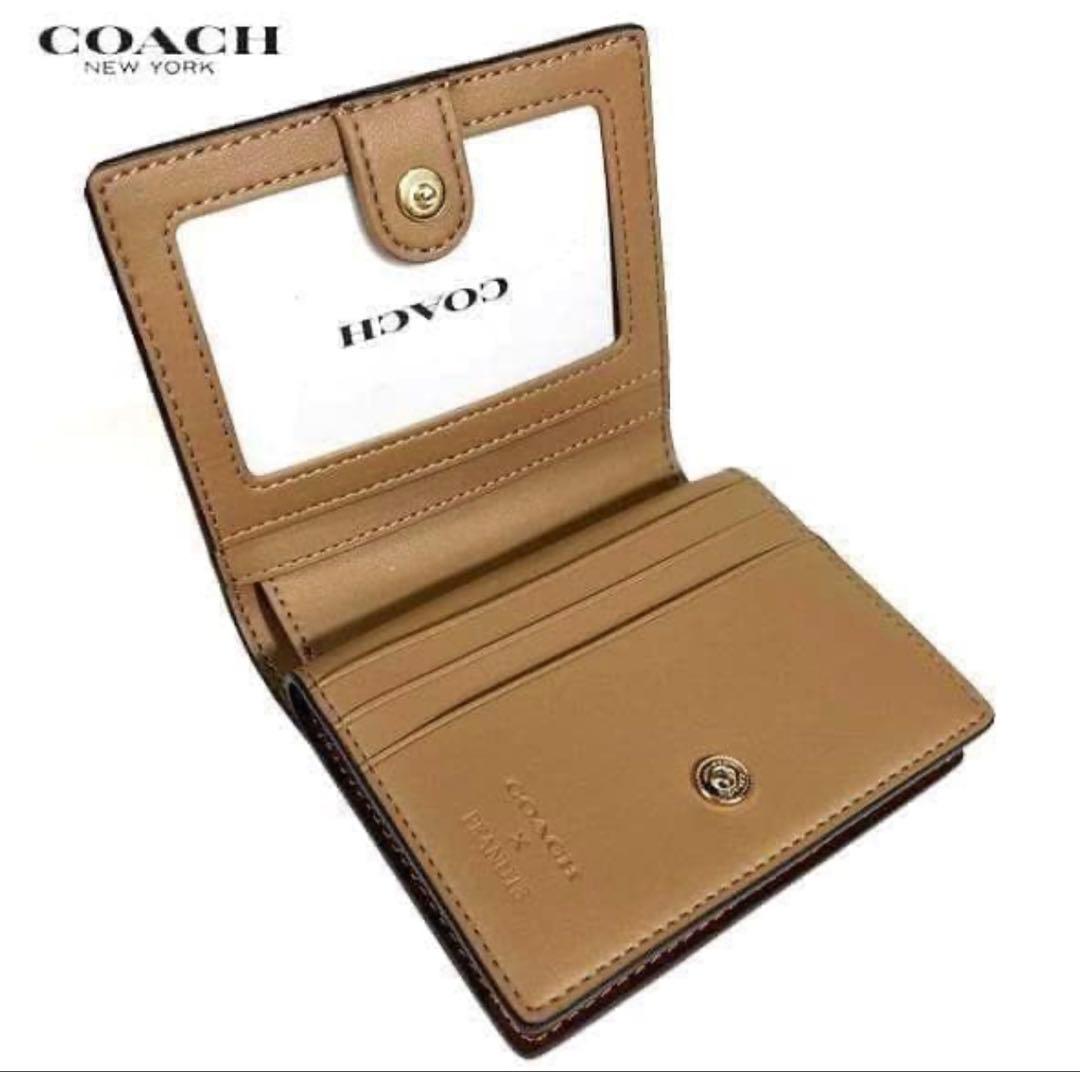 初売り　COACHコーチシグネチャースヌーピーコラボ二つ折り財布