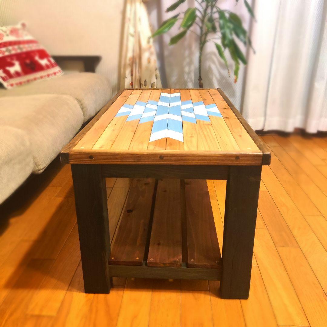 ✨オルテガ柄のローテーブル✨