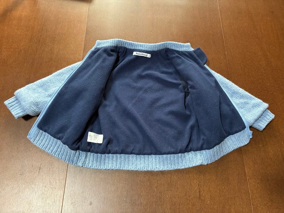 ❗️お値下げ❗️familiar ニットジャケット　90cm