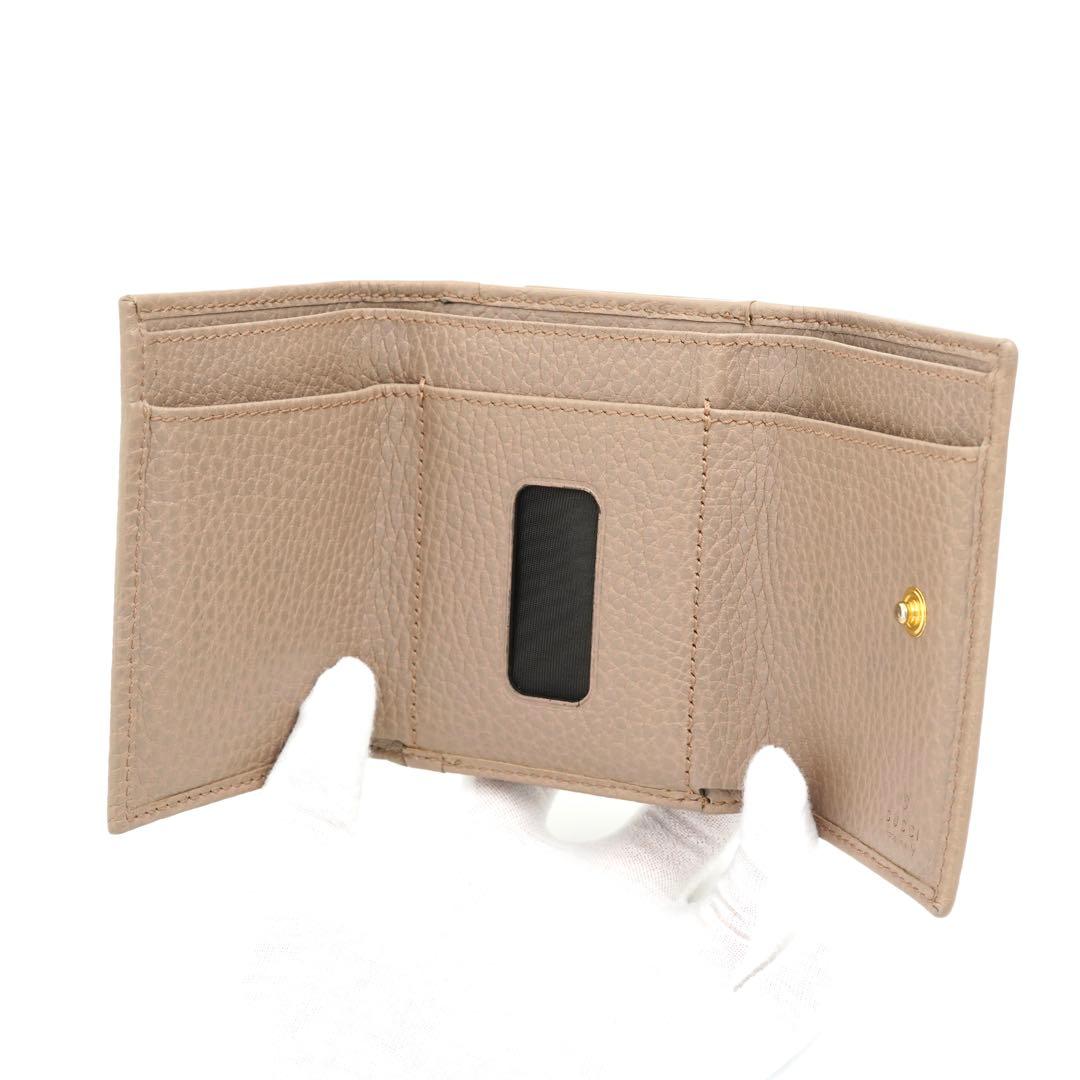 ✨未使用展示品✨ GUCCI ミニ財布　マーモント　エンボスロゴ　三つ折り　GG