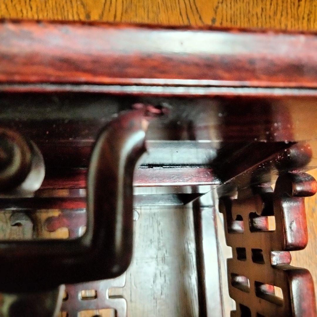 花台 中国 唐木　花台飾台　香炉台　盆栽台　正方卓 中国美術　訳アリ品