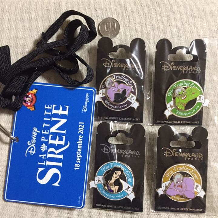 パリディズニー LE425 リトルマーメイド イベント ピンバッジ フルセット