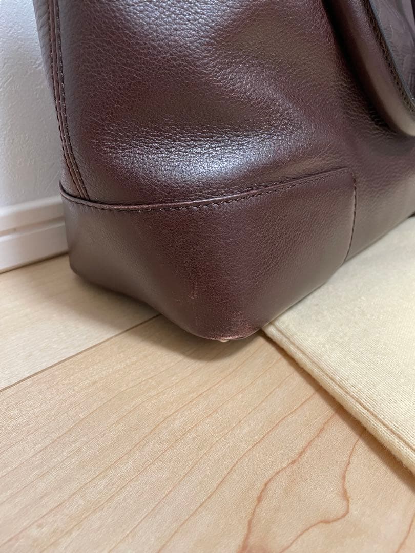 【美品】LOEWE ブラウンレザー バッグ