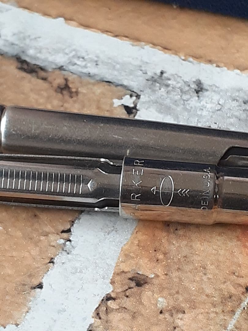 へ*可様 Parker 万年筆セット シルバー メッシュデザイン