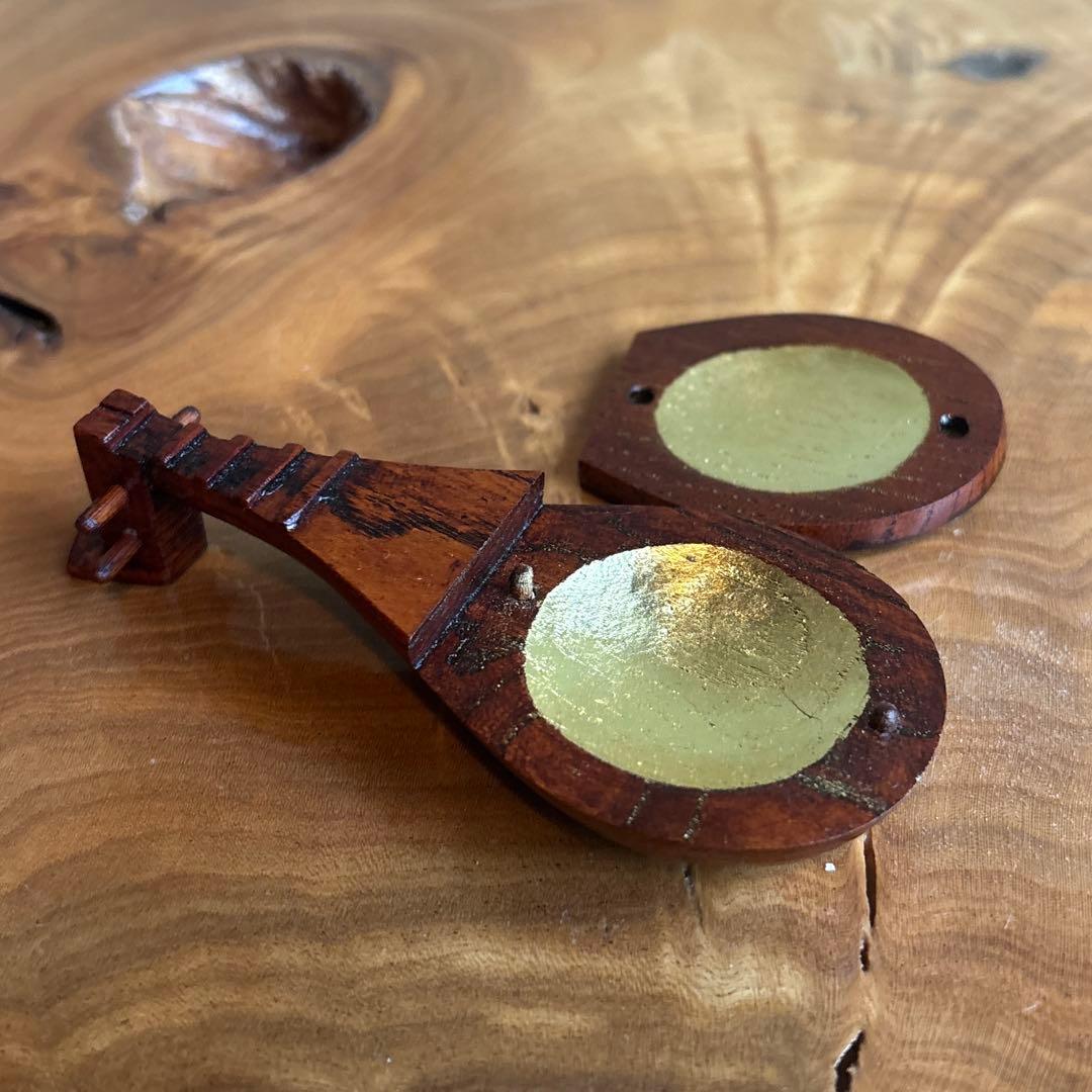 道場宗廣 琵琶香合 茶道具 共箱