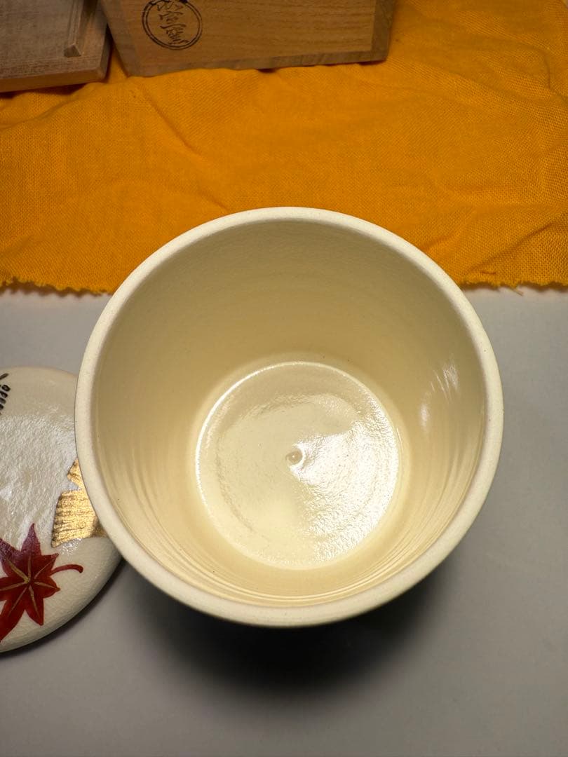 替茶器 吹寄 鵬雲斎好写　御室窯　共箱入　薄茶器
