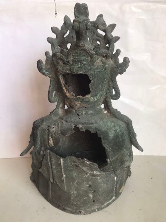 古董，明代佛像，藏友旧藏寄賣，青銅製古美術品，高3⃣️1⃣️cm，重4100克