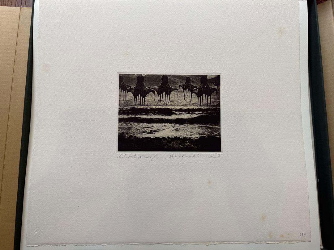 秀島由己男　版画集　春の城シリーズ　草の道