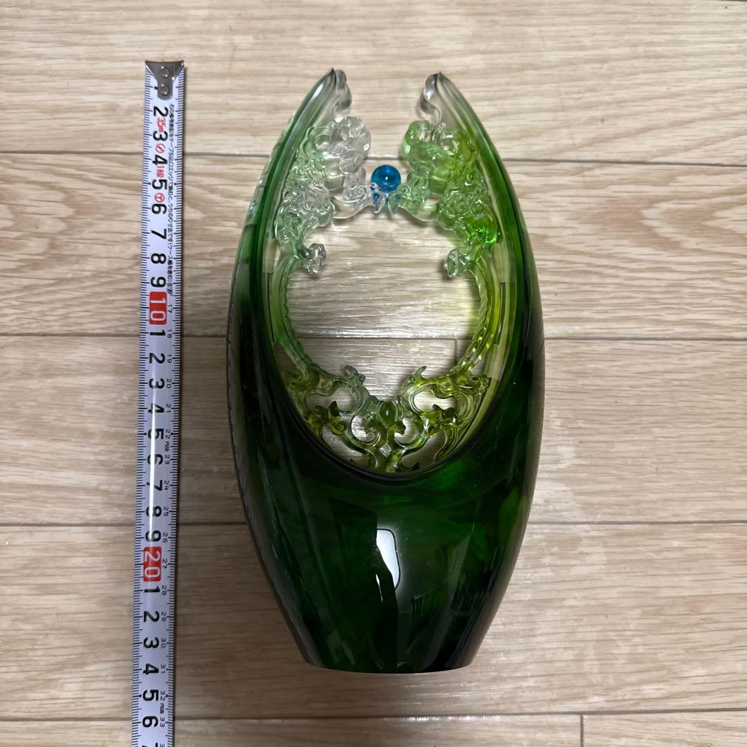 玻璃工房 中国ガラス工芸　置物　仁德輝煌 (龍) の装飾アイテム