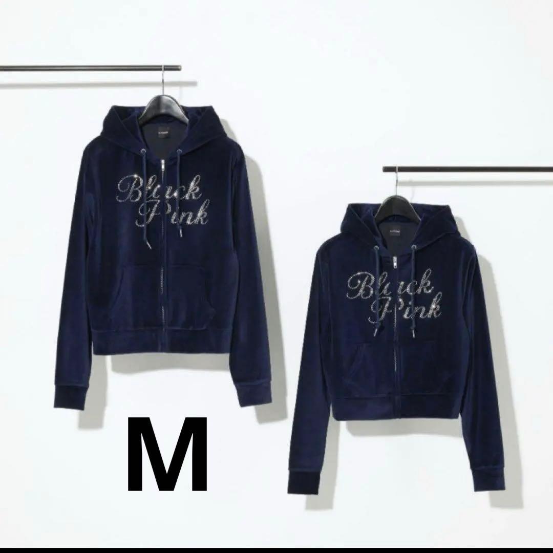 blackpink ベロアジップアップフーディー