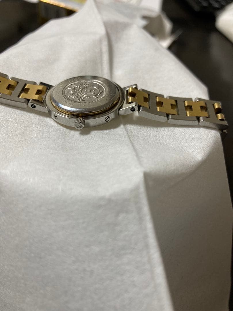 HERMES アナログ時計 シルバー/ゴールド