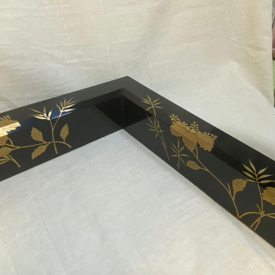 漆塗　炉縁　桐文　金蒔絵　祐哲　茶道具　茶道　共箱