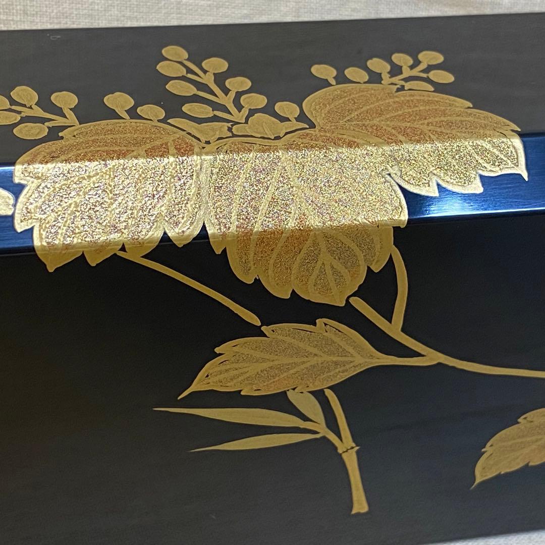 漆塗　炉縁　桐文　金蒔絵　祐哲　茶道具　茶道　共箱