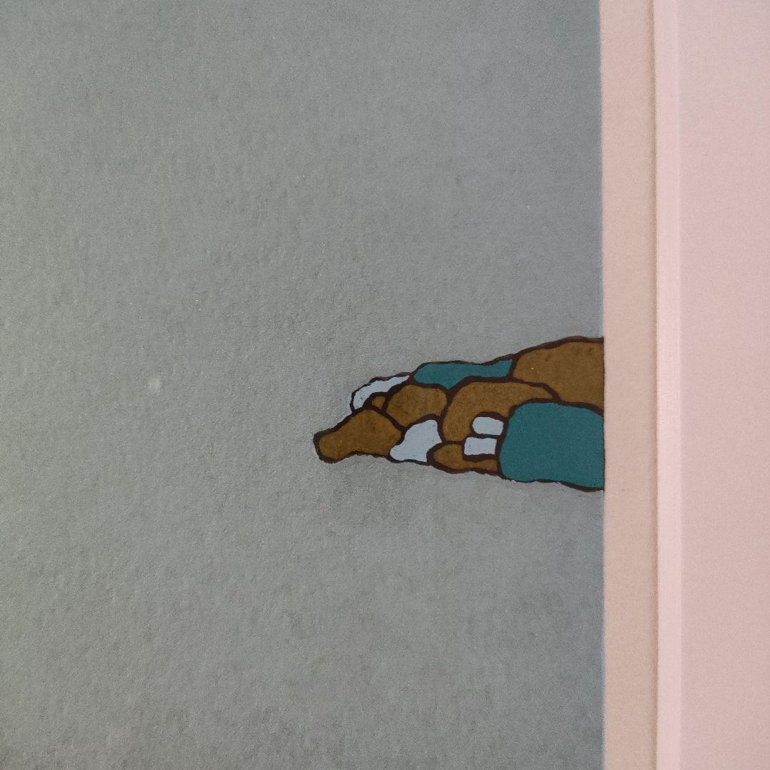 \"未使用\" 田中正秋　木版画『流し雛 \"鳥取\"』直筆サイン入、共箱付