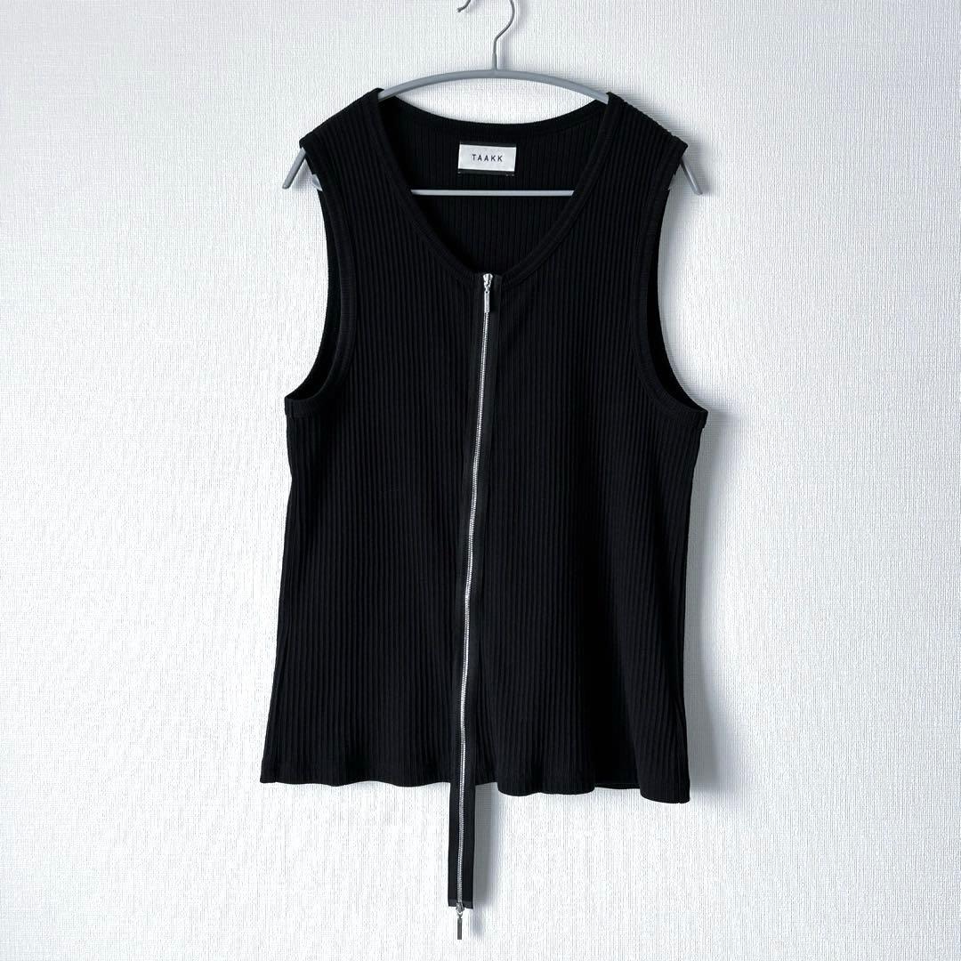 TAAKK 21ss ダブルジップ ノースリーブTシャツ / タンクトップ